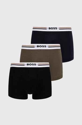 Boxerky BOSS 3-pak pánske, čierna farba, 50492200