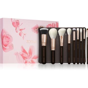 ZOEVA The Complete Brush Set Rose Golden Edition Sada štetcov s taštičkou