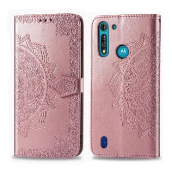 ART Peňaženkový kryt Motorola Moto G8 Power Lite ORNAMENT ružový