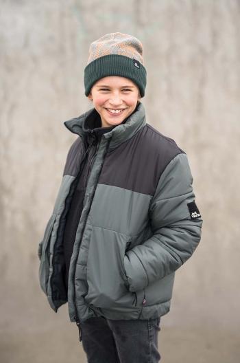 Detská bunda Jack Wolfskin TEEN INS zelená farba