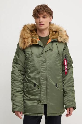 Bunda Alpha Industries N3B VF 59 103141 01 pánska, zelená farba, zimná