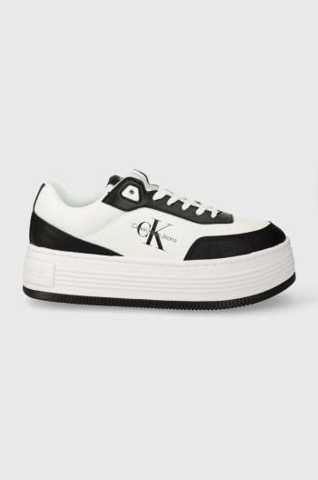 Tenisky Calvin Klein Jeans BOLD FLATF LOW LACE MIX ML FAD čierna farba, YW0YW01316