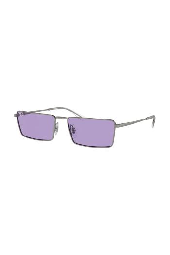 Slnečné okuliare Ray-Ban strieborná farba, 0RB3741