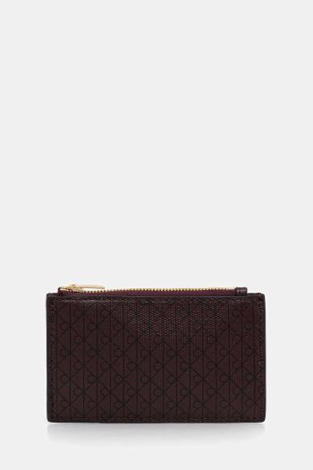 Peňaženka Calvin Klein dámska, bordová farba, LV04F1084G