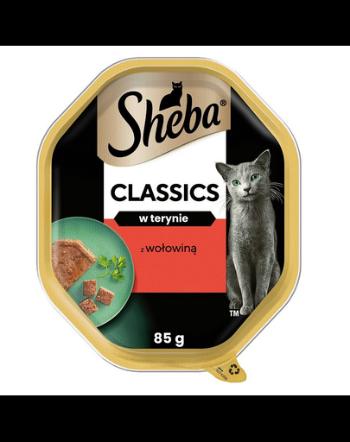 SHEBA Classics Hrana umeda pentru pisici, pate cu carne de vita 85g