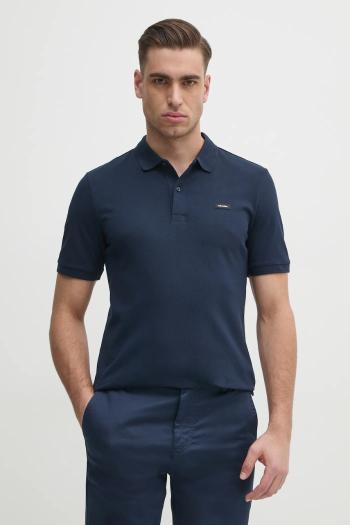 Polo tričko Calvin Klein pánske, tmavomodrá farba, jednofarebné, K10K111196