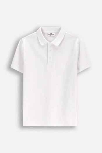 Detské polo tričko Coccodrillo biela farba, jednofarebné, EVERYDAY BOY