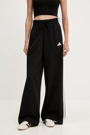 Tepláky adidas 3-Stripes čierna farba, vzorované, KB5323