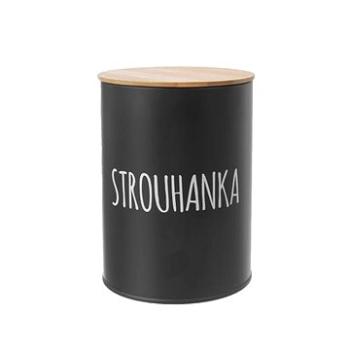 Orion Dóza plech/bambus priemer 11 cm Strúhanka BLACK (153678)