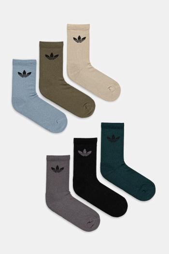 Ponožky adidas Originals Tr Crew S 6-pak čierna farba, JY2680