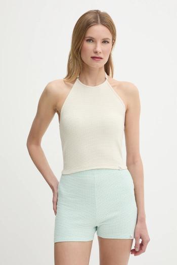 Top Calvin Klein Jeans béžová farba, holý chrbát, J20J225300