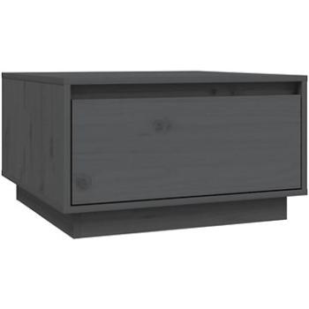 SHUMEE Konferenčný stolík sivý 55 × 56 × 32 cm masívne borovicové drevo, 813407