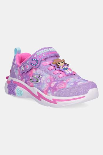 Detské tenisky Skechers SNUGGLE SNEAKS fialová farba, 302214L