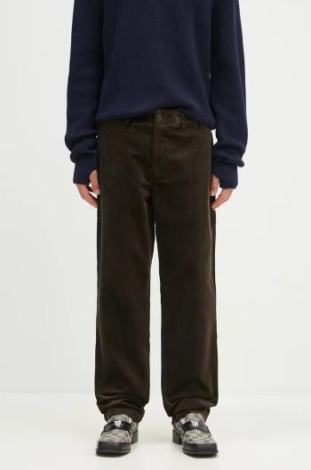 Menčestrové nohavice Norse Projects Aros Regular Wide Wale Corduroy Chino hnedá farba, rovné, N25.0407.2022