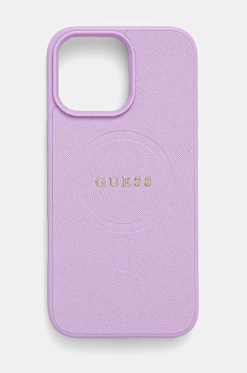 Puzdro na mobil Guess iPhone 16 Pro Max 6.9 fialová farba, GUHMP16XPSAHMCU