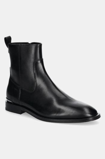 Kožená obuv Karl Lagerfeld ELLIS pánske, čierna farba, KL13254