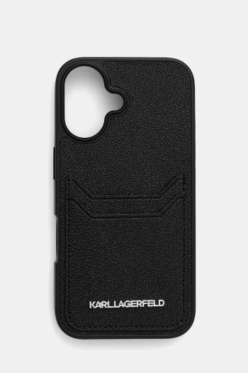Puzdro na mobil Karl Lagerfeld iPhone 16 čierna farba, KLHCP16SPKHPORPK