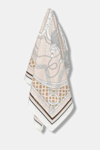 Šatka Guess PHOEBE béžová farba, vzorovaná, AW5340 POL03