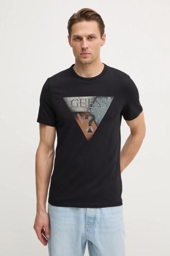 Tričko Guess pánske, čierna farba, s potlačou, M5RI14 J1314