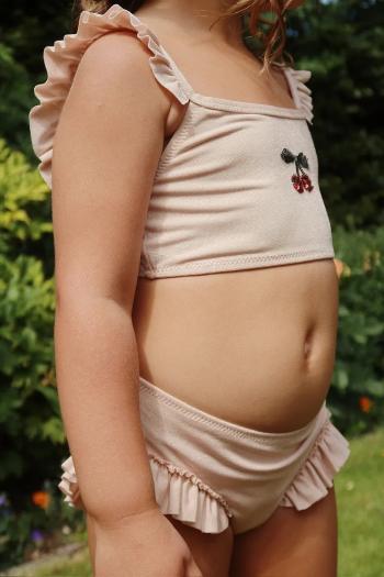 Dvojdielne detské plavky Konges Sløjd JADE BIKINI béžová farba, KS103041