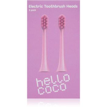 Hello Coco Electric Toothbrush Heads Pink náhradné hlavice na zubnú kefku 2 ks