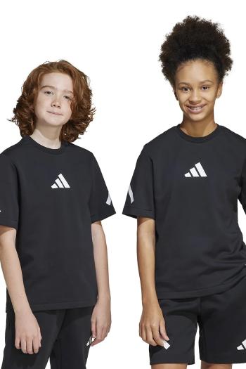Detské tričko adidas čierna farba, s potlačou, JD0017