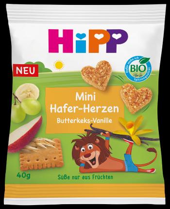 HIPP BIO Ovocno-obilné srdiečka maslové sušienky-Vanilka 40 g