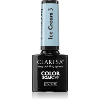 Claresa SoakOff UV/LED Color Ice Cream gélový lak na nechty odtieň 5 g