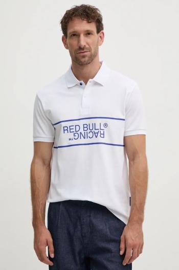 Polo tričko Red Bull Racing x Pepe Jeans pánske, biela farba, s potlačou, RM540004