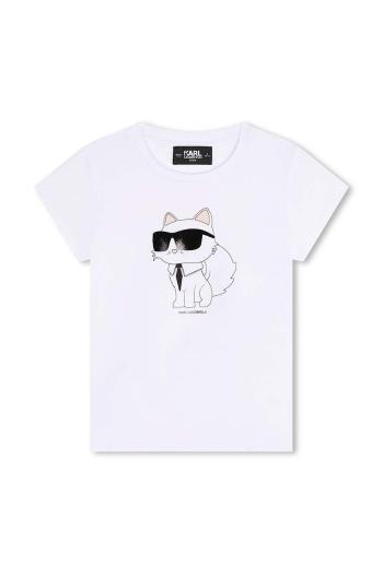 Detské tričko Karl Lagerfeld biela farba, Z30211