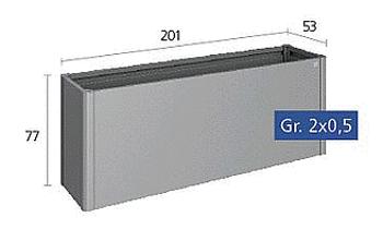 Biohort Zvýšený truhlík na zeleninu 2 x 0,5 (sivý kremeň metalíza) 2 x 0,5 (2 krabice)
