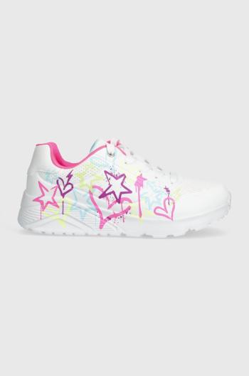 Detské tenisky Skechers UNO LITE MY DRIP biela farba