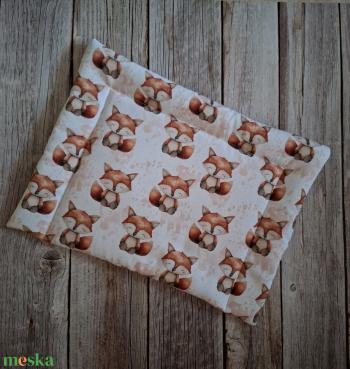 Róka mintás lapos párna  (kb 28 x 38 cm)