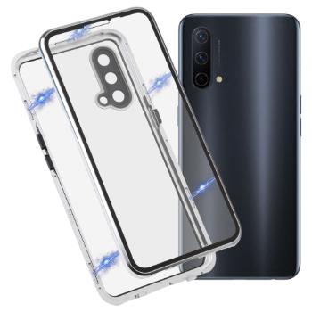 Magnetický kryt 360 pre OnePlus Nord CE 5G strieborný