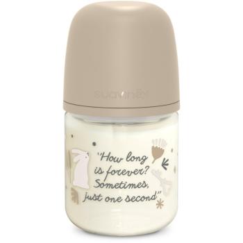 Suavinex Wonderland SX Pro Physiological Anti-Colic Glass sklenená dojčenská fľaša S Slow Flow 0 m+ Cream 120 ml