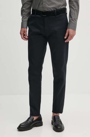 Nohavice Emporio Armani pánske, tmavomodrá farba, priliehavé, 8N1P15 1NGCZ