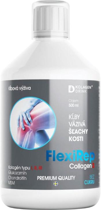KOLAGENDRINK FlexiRep Kĺbová výživa typy kolagénu I, II, III kĺby, väzivá, šľachy, kosti 500 ml