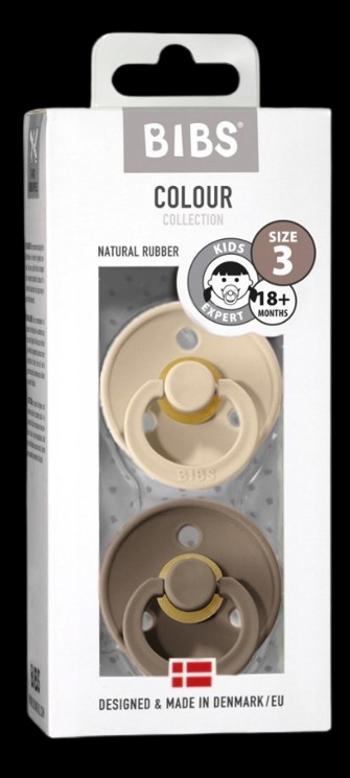 BIBS Colour Cumlíky z prírodného kaučuku Vanilla/Dark Oak veľkosť 3 2 ks