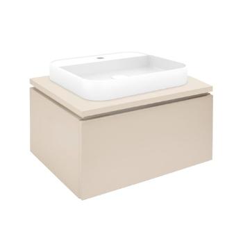Kúpeľňová skrinka s umývadlom a krycou doskou SAT Feel 60x30x46 cm béžová mat SATFEEL60BEDU