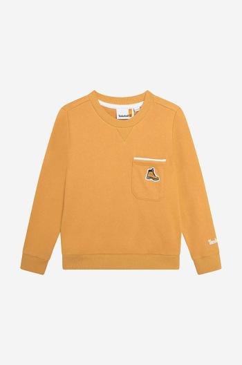 Dětská mikina Timberland Sweatshirt oranžová barva, hladká