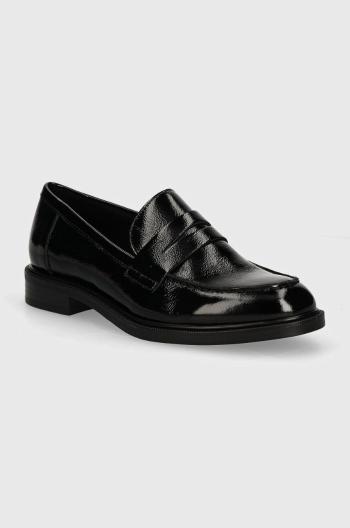 Kožené mokasíny Vagabond Shoemakers AMINA dámske, čierna farba, na plochom podpätku, 5703-060-20