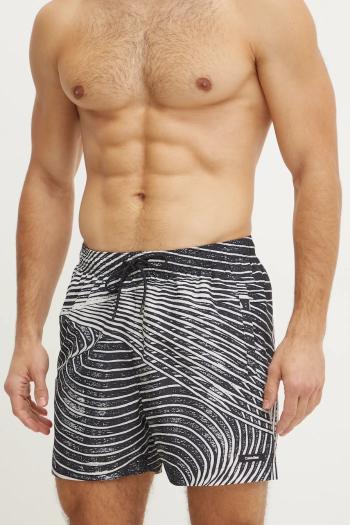 Plavkové šortky Calvin Klein čierna farba, KM0KM01173