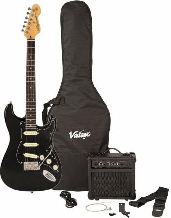 Vintage V60 Coaster Pack Gloss Black Elektrická gitara