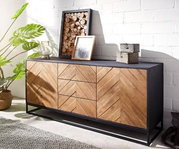 Komoda Famke 145 cm mango teak 2 dvierka 3 zásuvky