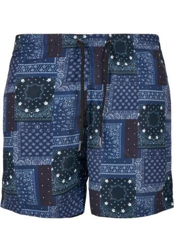 Urban Classics Pattern Swim Shorts navy bandana aop - L