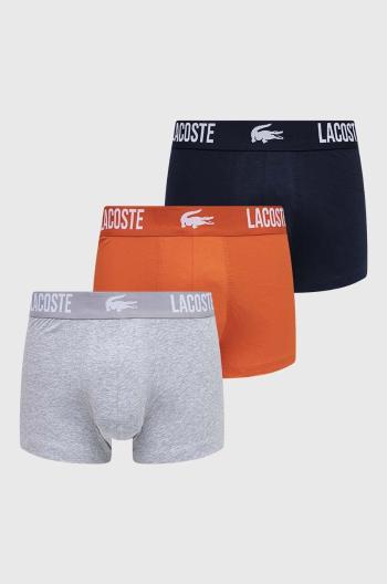 Boxerky Lacoste 3-pak pánske, šedá farba