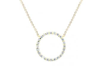 Cutie Diamonds Náhrdelník zo žltého zlata s diamantmi Krúžok DZ6323-40-00-X-1 40 cm