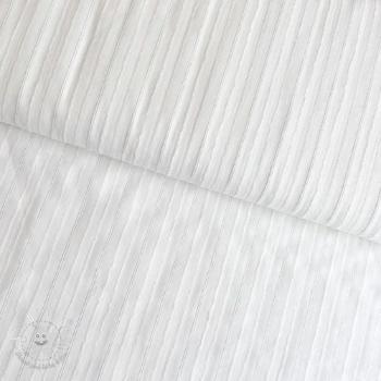 Bavlnená látka VOILE LUREX Stripe white