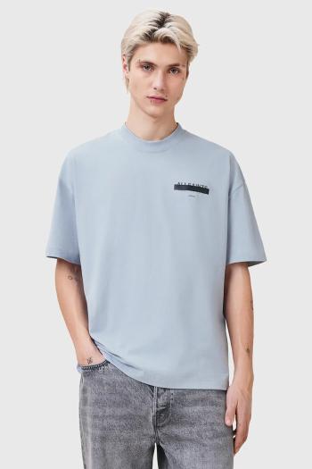 Bavlnené tričko AllSaints REDACT SS CREW pánske, čierna farba, s potlačou, M002PC
