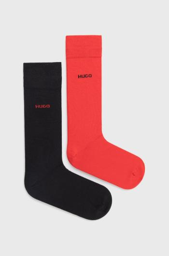 Ponožky HUGO (2-pak) pánske,červená farba,50468099